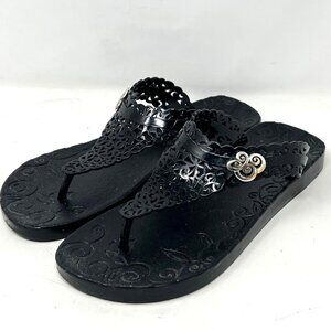 Brighton Women’s Black Thong Sandals Flip Flops Waterproof Plastic Size‎ 8